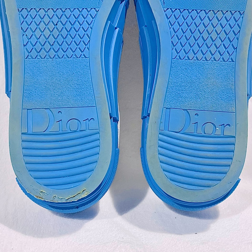 Men’s Dior B23 Low Top Blue Trainer Sneakers - Picture 9 of 11